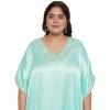 imageCaftans for Women Satin Silk Embroidery Long Kaftan Plus Size Beach Cover Ups Embroidered Maxi Dresses for LadiesIce Green