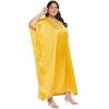 imageCaftans for Women Satin Silk Embroidery Long Kaftan Plus Size Beach Cover Ups Embroidered Maxi Dresses for LadiesLemon Chrome