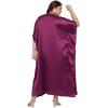 imageCaftans for Women Satin Silk Embroidery Long Kaftan Plus Size Beach Cover Ups Embroidered Maxi Dresses for LadiesPurple Passion