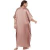 imageCaftans for Women Satin Silk Embroidery Long Kaftan Plus Size Beach Cover Ups Embroidered Maxi Dresses for LadiesWithered Rose