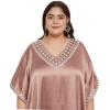 imageCaftans for Women Satin Silk Embroidery Long Kaftan Plus Size Beach Cover Ups Embroidered Maxi Dresses for LadiesWithered Rose