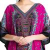 imageGypsie Blu African Dashiki Caftan Tunic Tops Kimono Dress Summer Evening Plus Size Kaftan CoverUp for Women Pink