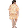imageGypsie Blu Satin Nightgown for Women Printed Silky Mini Nighty Short Caftan V Neck Solid Sleepwear