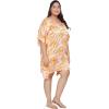 imageGypsie Blu Satin Nightgown for Women Printed Silky Mini Nighty Short Caftan V Neck Solid Sleepwear
