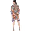 imageGypsie Blu Womens Short Kaftan Plus Size Short Loose Tunic Casual Kimono Mini Beach Dress Multicolor Leopard