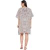 imageOussum African Dashiki Caftan Tunic Tops Kimono Dress Summer Evening Plus Size Kaftan CoverUp for WomenBeige Leopard Short Tunic