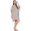 imageOussum African Dashiki Caftan Tunic Tops Kimono Dress Summer Evening Plus Size Kaftan CoverUp for WomenBeige Leopard Short Tunic