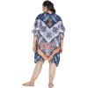 imageOussum African Dashiki Caftan Tunic Tops Kimono Dress Summer Evening Plus Size Kaftan CoverUp for WomenBlack Floral Caftan01