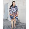 imageOussum African Dashiki Caftan Tunic Tops Kimono Dress Summer Evening Plus Size Kaftan CoverUp for WomenBlack Floral Caftan01