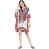 imageOussum African Dashiki Caftan Tunic Tops Kimono Dress Summer Evening Plus Size Kaftan CoverUp for WomenMulticolor