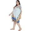 imageOussum African Dashiki Caftan Tunic Tops Kimono Dress Summer Evening Plus Size Kaftan CoverUp for WomenSky Blue