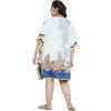 imageOussum African Dashiki Caftan Tunic Tops Kimono Dress Summer Evening Plus Size Kaftan CoverUp for WomenSky Blue
