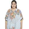 imageOussum African Dashiki Caftan Tunic Tops Kimono Dress Summer Evening Plus Size Kaftan CoverUp for WomenSky Blue