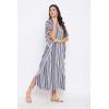 imageOussum Kaftan Plus Size Women Dress Button Down Kimono Side Slit Maxi Dresses Two Side Pocket Caftan for Casual WearNavy Blue Buttons Maxi Kaftans