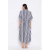 imageOussum Kaftan Plus Size Women Dress Button Down Kimono Side Slit Maxi Dresses Two Side Pocket Caftan for Casual WearNavy Blue Buttons Maxi Kaftans