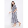 imageOussum Kaftan Plus Size Women Dress Button Down Kimono Side Slit Maxi Dresses Two Side Pocket Caftan for Casual WearNavy Blue Buttons Maxi Kaftans