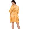 imageOussum Women Satin Silk Short Caftan Tunic Plus Size Beach Cover Up Kaftan Dress Sleepwear Nightwear Pajama DressesApricot Tan