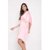 imageOussum Women Satin Silk Short Caftan Tunic Plus Size Beach Cover Up Kaftan Dress Sleepwear Nightwear Pajama DressesCrystal Rose
