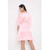 imageOussum Women Satin Silk Short Caftan Tunic Plus Size Beach Cover Up Kaftan Dress Sleepwear Nightwear Pajama DressesCrystal Rose