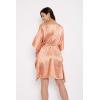 imageOussum Women Satin Silk Short Caftan Tunic Plus Size Beach Cover Up Kaftan Dress Sleepwear Nightwear Pajama DressesTerracotta