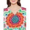 imageOussum Women Short Caftan Tunic Top Polyester Kaftan Dress Plus Size for BeachFloral Multi Tunics