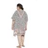 imageOussum Women Short Caftan Tunic Top Polyester Kaftan Dress Plus Size for BeachLeopard Paisley Tops