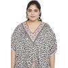 imageOussum Women Short Caftan Tunic Top Polyester Kaftan Dress Plus Size for BeachLeopard Paisley Tops