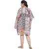 imageOussum Women Short Caftan Tunic Top Polyester Kaftan Dress Plus Size for BeachPink multicolor