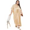 imageWomen Embroidery Fancy Long Kaftan Plus Size Satin Silky Maxi Dress Embroidered African Caftan Kimono Gown DressesApricot Gelato