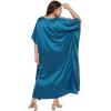 imageWomen Embroidery Fancy Long Kaftan Plus Size Satin Silky Maxi Dress Embroidered African Caftan Kimono Gown DressesCsbl