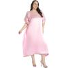 imageWomen Embroidery Fancy Long Kaftan Plus Size Satin Silky Maxi Dress Embroidered African Caftan Kimono Gown DressesCsrs