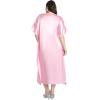 imageWomen Embroidery Fancy Long Kaftan Plus Size Satin Silky Maxi Dress Embroidered African Caftan Kimono Gown DressesCsrs