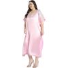 imageWomen Embroidery Fancy Long Kaftan Plus Size Satin Silky Maxi Dress Embroidered African Caftan Kimono Gown DressesCsrs