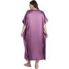 imageWomen Embroidery Fancy Long Kaftan Plus Size Satin Silky Maxi Dress Embroidered African Caftan Kimono Gown DressesCyclamen