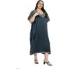 imageWomen Embroidery Fancy Long Kaftan Plus Size Satin Silky Maxi Dress Embroidered African Caftan Kimono Gown DressesDase
