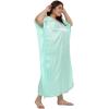 imageWomen Embroidery Fancy Long Kaftan Plus Size Satin Silky Maxi Dress Embroidered African Caftan Kimono Gown DressesIce Green