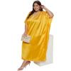 imageWomen Embroidery Fancy Long Kaftan Plus Size Satin Silky Maxi Dress Embroidered African Caftan Kimono Gown DressesLemon Chrome