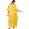 imageWomen Embroidery Fancy Long Kaftan Plus Size Satin Silky Maxi Dress Embroidered African Caftan Kimono Gown DressesLemon Chrome
