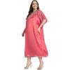 imageWomen Embroidery Fancy Long Kaftan Plus Size Satin Silky Maxi Dress Embroidered African Caftan Kimono Gown DressesSgcl