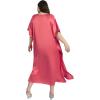 imageWomen Embroidery Fancy Long Kaftan Plus Size Satin Silky Maxi Dress Embroidered African Caftan Kimono Gown DressesSgcl