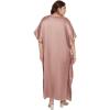 imageWomen Embroidery Fancy Long Kaftan Plus Size Satin Silky Maxi Dress Embroidered African Caftan Kimono Gown DressesWithered Rose