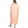 imageWomen Long Embroidered Dubai Kaftan Satin Silk Maxi Dress Plus Size Embroidery African Caftan for Wedding PartyApricot Tan
