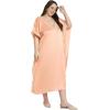 imageWomen Long Embroidered Dubai Kaftan Satin Silk Maxi Dress Plus Size Embroidery African Caftan for Wedding PartyApricot Tan
