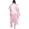 imageWomen Long Embroidered Dubai Kaftan Satin Silk Maxi Dress Plus Size Embroidery African Caftan for Wedding PartyCrystal Rose