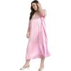 imageWomen Long Embroidered Dubai Kaftan Satin Silk Maxi Dress Plus Size Embroidery African Caftan for Wedding PartyCrystal Rose