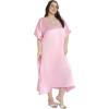 imageWomen Long Embroidered Dubai Kaftan Satin Silk Maxi Dress Plus Size Embroidery African Caftan for Wedding PartyCrystal Rose