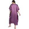 imageWomen Long Embroidered Dubai Kaftan Satin Silk Maxi Dress Plus Size Embroidery African Caftan for Wedding PartyCyclamen