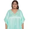 imageWomen Long Embroidered Dubai Kaftan Satin Silk Maxi Dress Plus Size Embroidery African Caftan for Wedding PartyIce Green