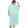imageWomen Long Embroidered Dubai Kaftan Satin Silk Maxi Dress Plus Size Embroidery African Caftan for Wedding PartyIce Green