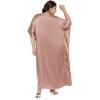 imageWomen Long Embroidered Dubai Kaftan Satin Silk Maxi Dress Plus Size Embroidery African Caftan for Wedding PartyWithered Rose